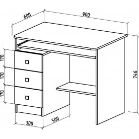 Компьютерный стол Вестерн