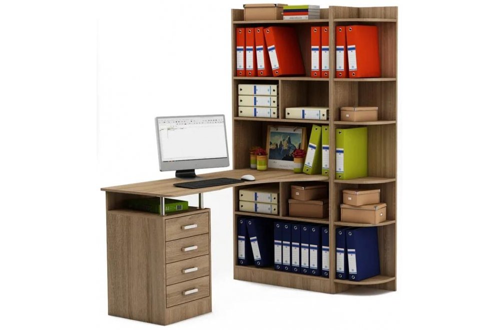 Компьютерный стол Атлант-183 правый дуб сонома