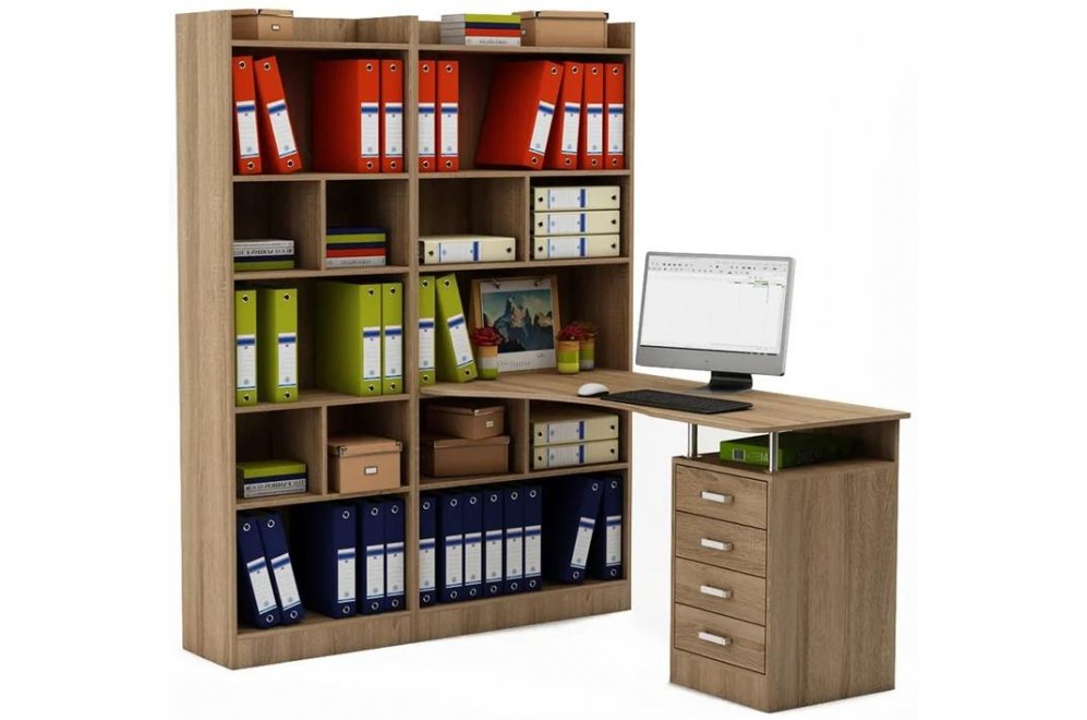 Компьютерный стол Витязь 286 левый дуб сонома