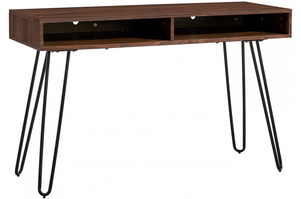 Консольный столик D-003 орех / матовый черный