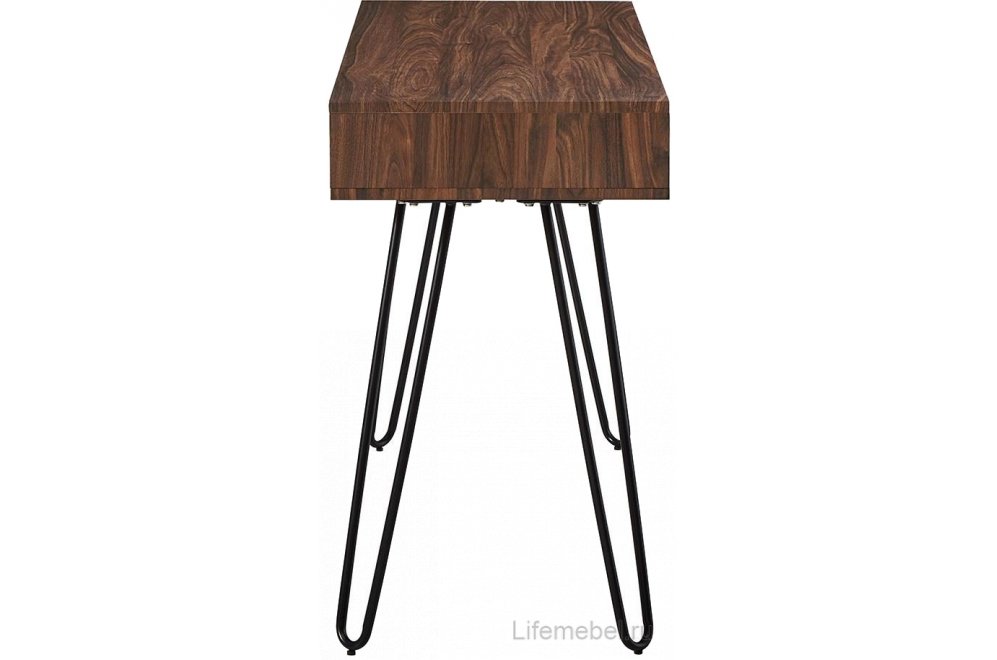 Консольный столик D-003 орех / матовый черный