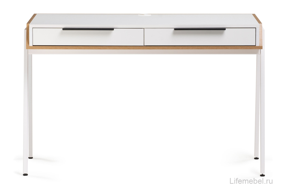 Письменный стол Рокс 116х65х77 белый / дуб вотан / белый