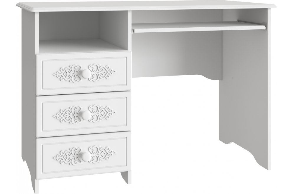 Письменный стол Ассоль АС-241К белое дерево