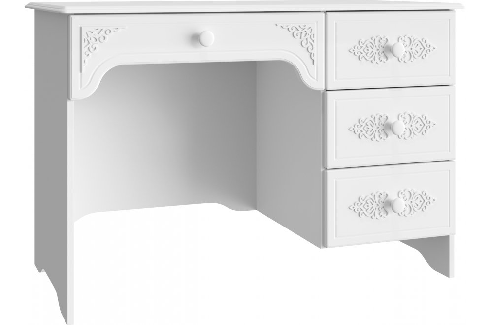 Письменный стол Ассоль АС-6 правый белое дерево