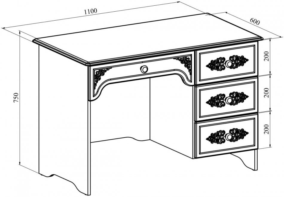 Письменный стол Ассоль плюс АС-6 левый ваниль