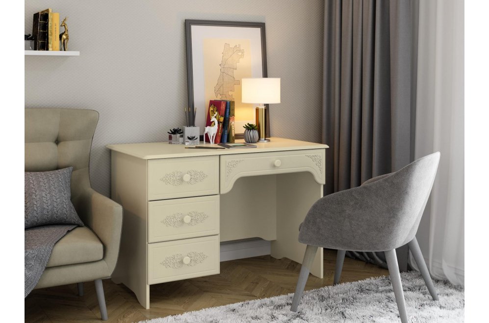 Письменный стол Ассоль плюс АС-6 левый ваниль
