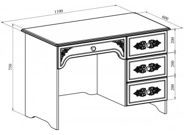 Письменный стол Ассоль плюс АС-6 правый