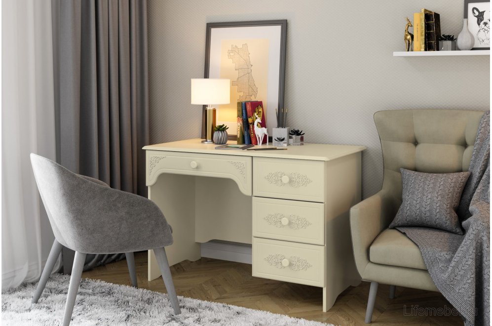 Письменный стол Ассоль плюс АС-6 правый ваниль