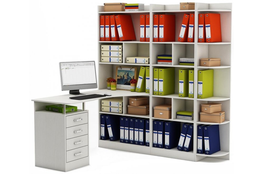 Письменный стол Атлант-1863 АТЛ белый