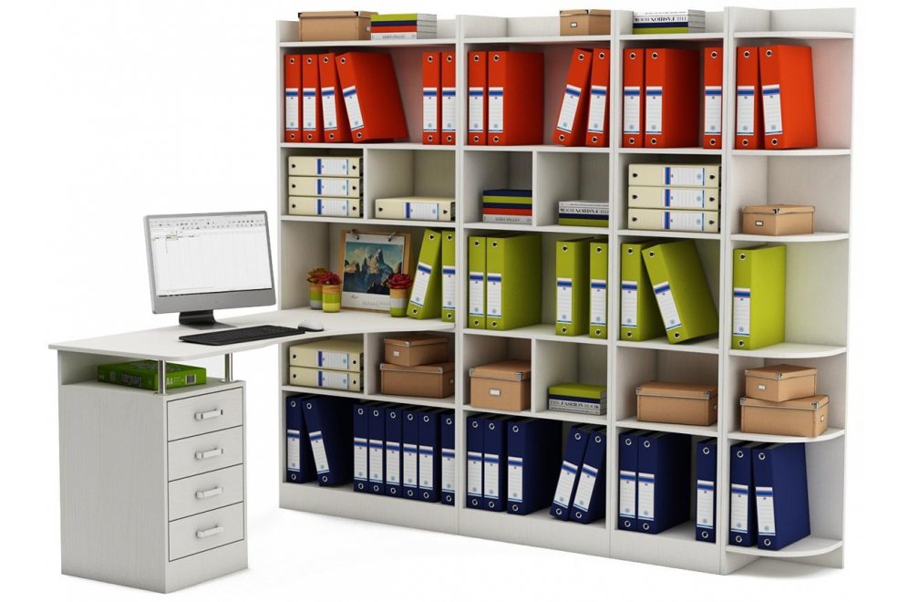 Письменный стол Атлант-18643 АТЛ белый