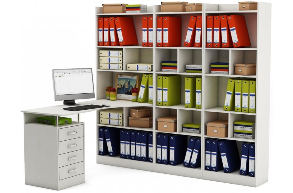 Письменный стол Атлант-1866 АТЛ белый