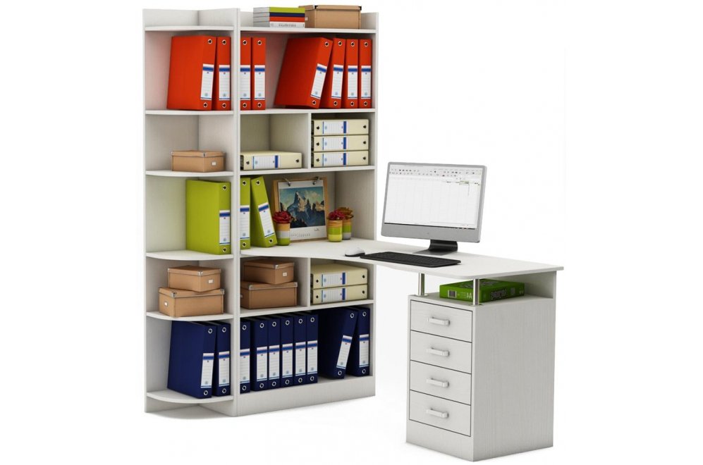 Письменный стол Атлант-283 АТЛ белый