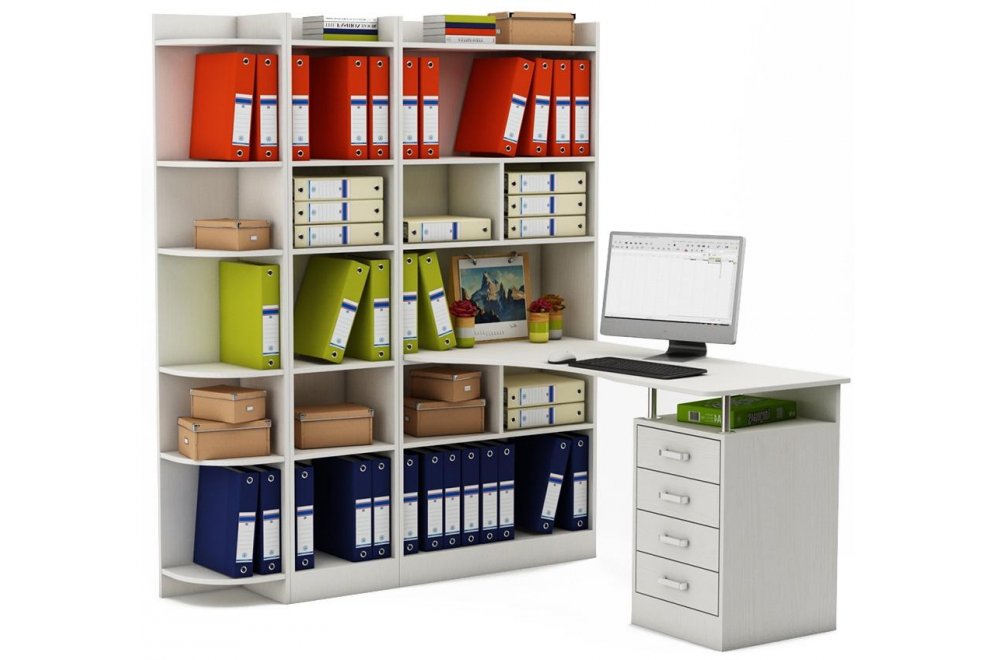 Письменный стол Атлант-2843 АТЛ белый