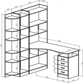 Письменный стол Атлант-2843