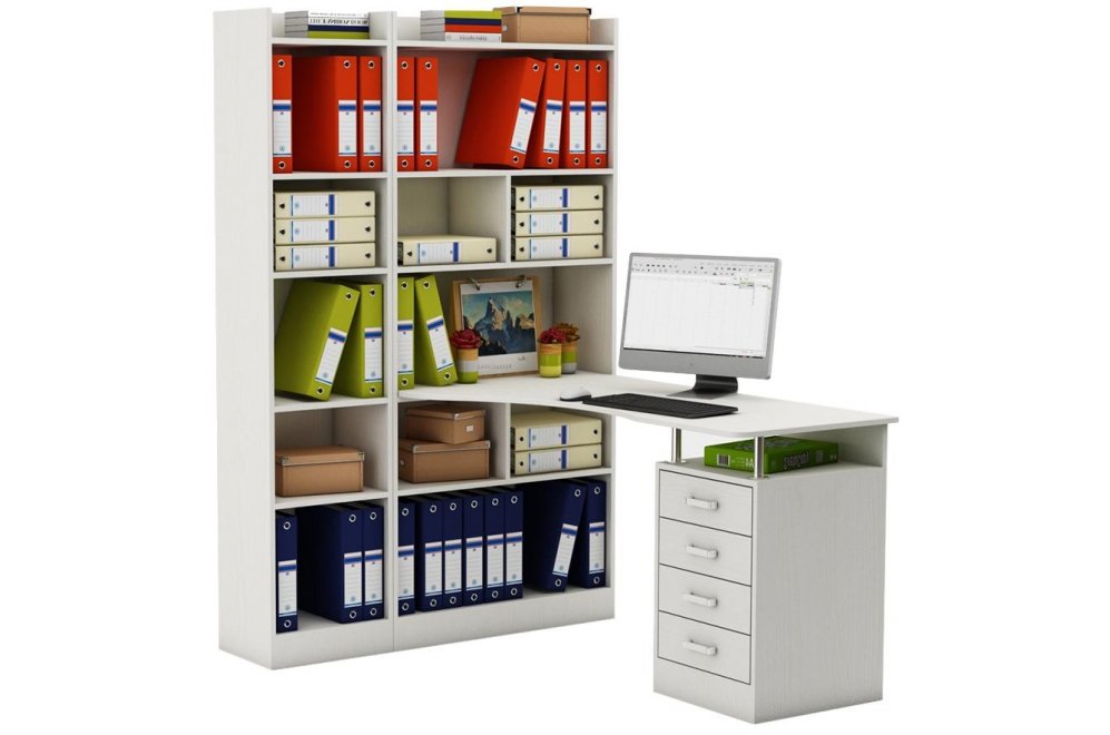 Письменный стол Атлант-284 АТЛ белый