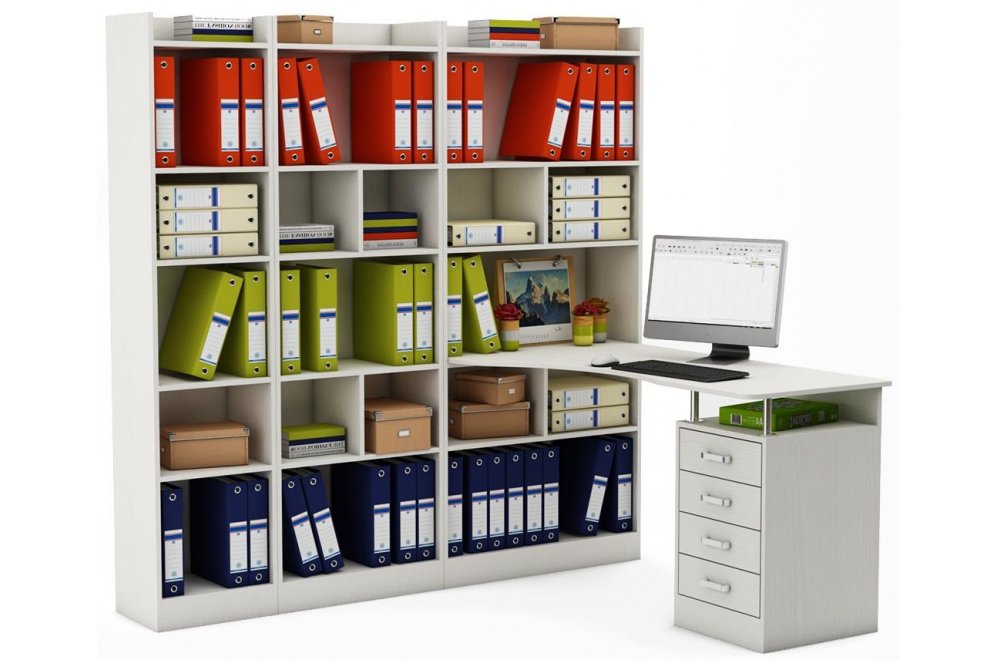 Письменный стол Атлант-2864 белый