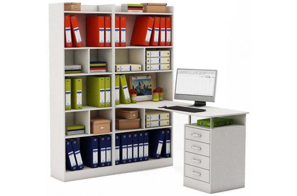 Письменный стол Атлант-286 АТЛ белый