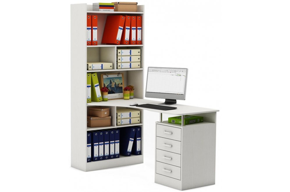 Письменный стол Атлант-28 АТЛ белый