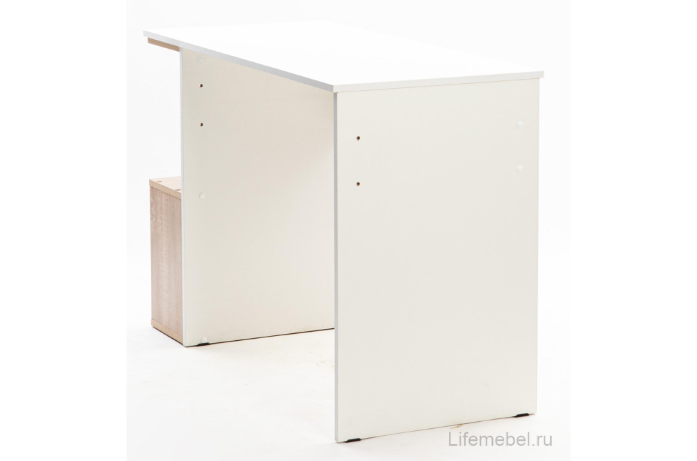 Письменный стол Zett белое тиснение / дуб сонома