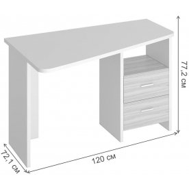 Письменный стол Домино Lite СКЛ-Трап120 КШ-Ч левый