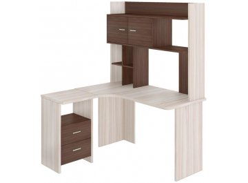 Письменный стол Домино Lite СКЛ-Угл130+НКЛХ-130 КШ-Ч левый