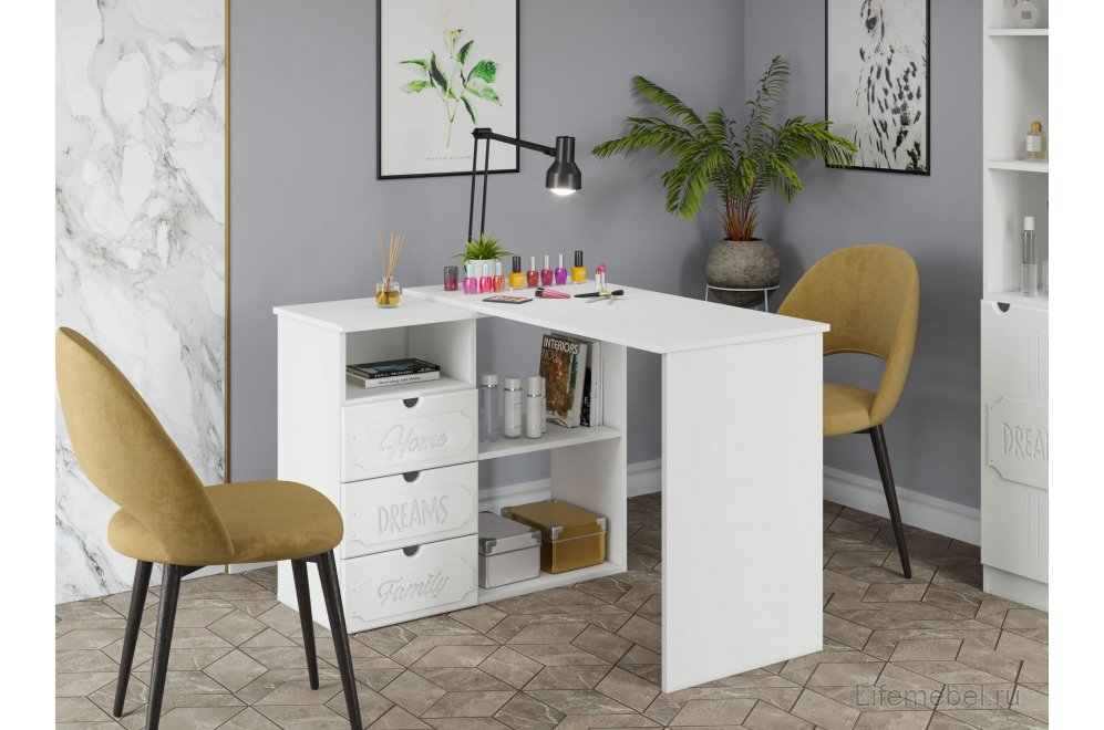 Письменный стол Дримстар ДС-5 белое дерево