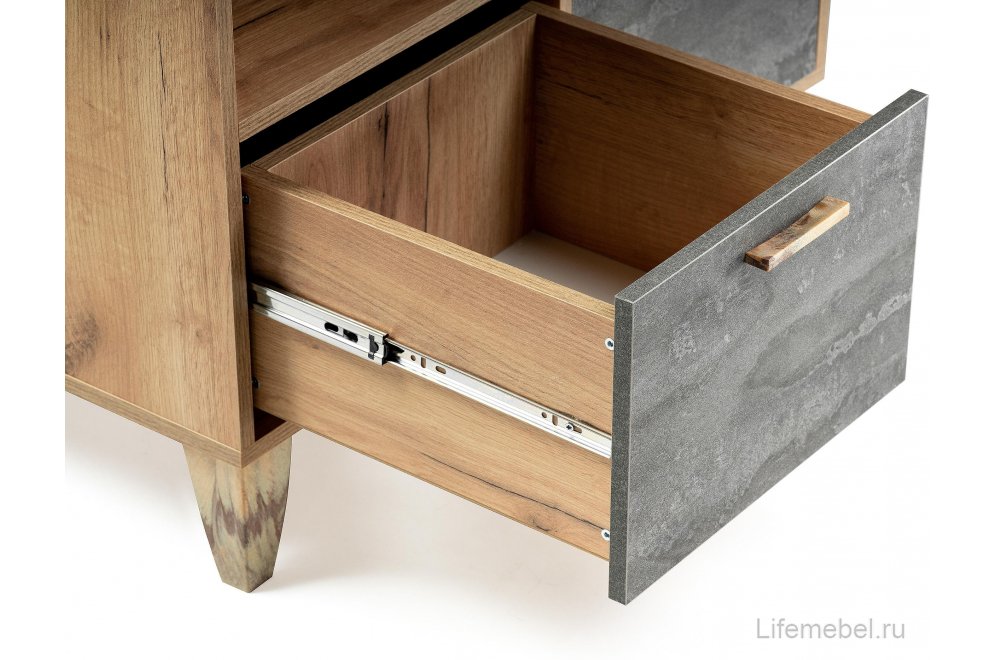 Письменный стол Эго Ст-2 на ножках дуб крафт золотой / камень темный