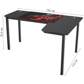Письменный стол Eureka ERK-CD-L01R-60B