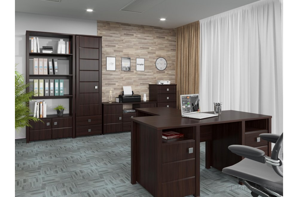 Письменный стол Изабель ИЗ-41К орех темный