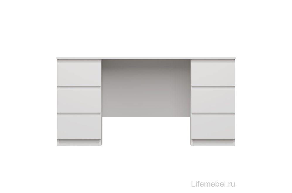 Письменный стол Кастор 151х65 с ящиками белый