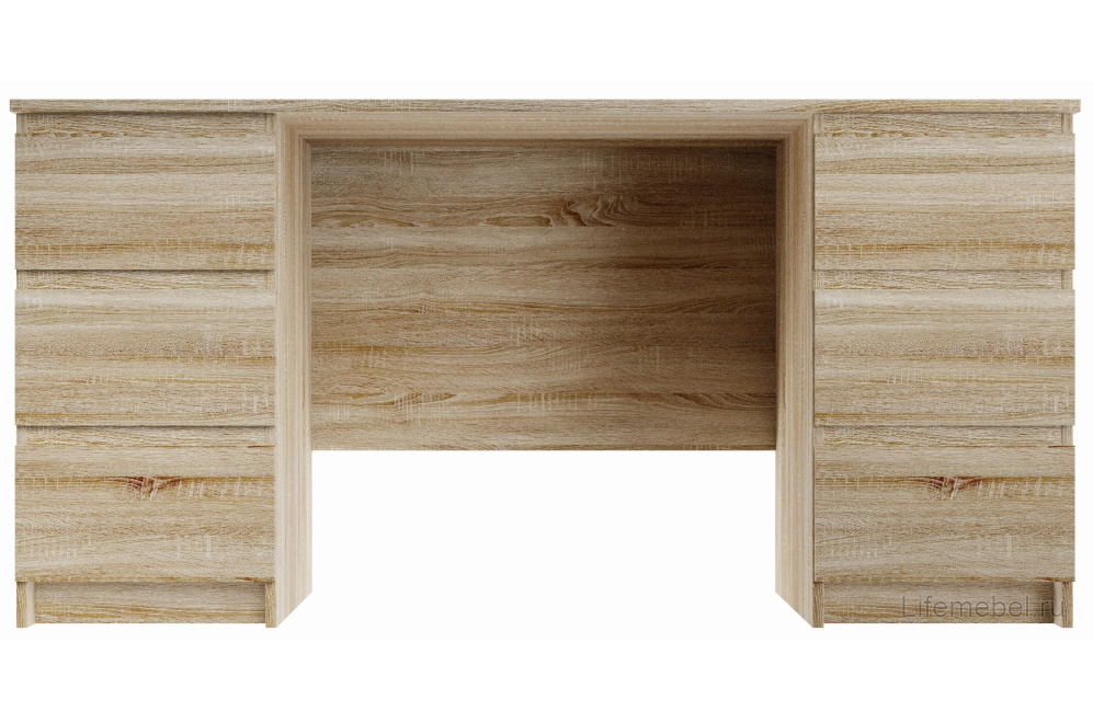 Письменный стол Кастор 151х65 с ящиками сонома