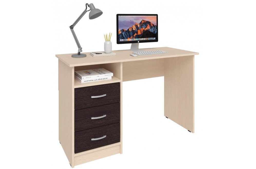 Письменный стол Хит-3 дуб молочный / венге цаво