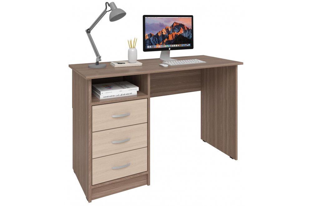 Письменный стол Хит-3 ясень шимо темный / ясень шимо светлый