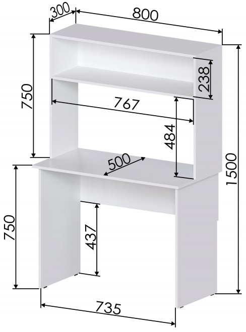 Письменный стол Хит-48 белый