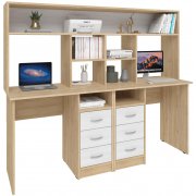 дуб сонома / белый