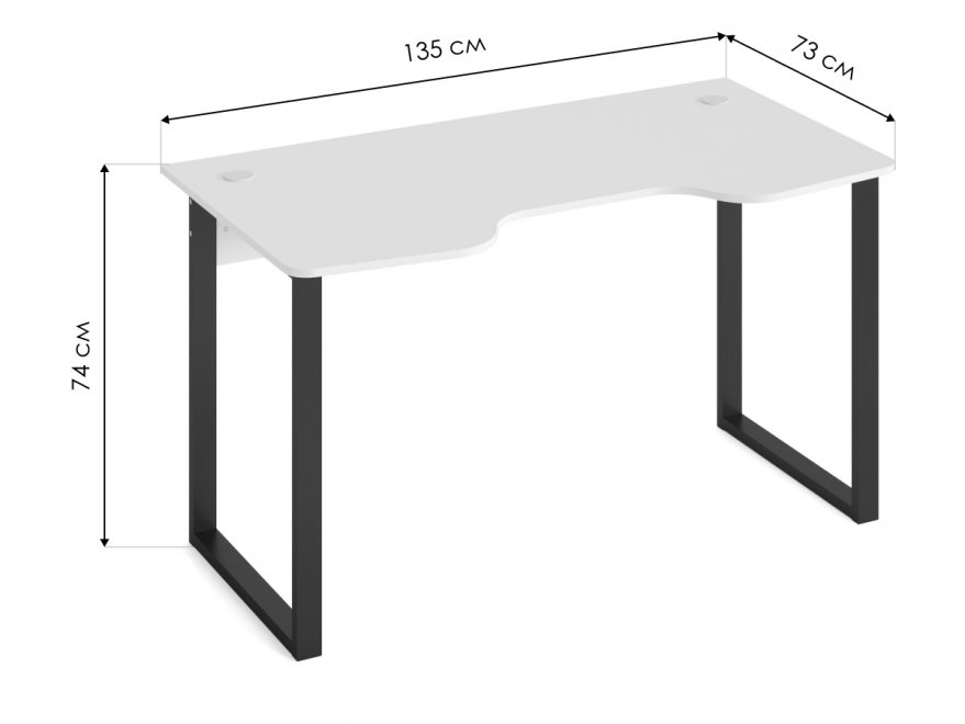 Письменный стол КСТ-19 белый
