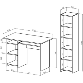 Письменный стол Лайт 2К
