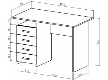 Письменный стол Лайт-4