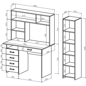 Письменный стол Лайт 4Я