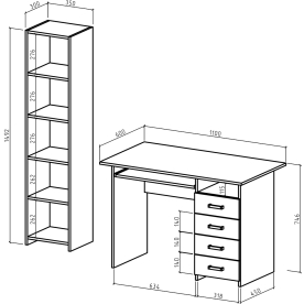 Письменный стол Лайт 5К