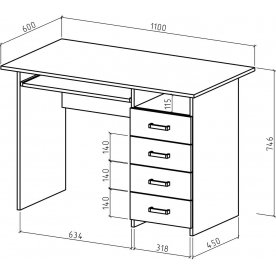 Письменный стол Лайт-5К