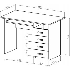Письменный стол Лайт-5К