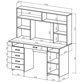 Письменный стол Лайт-8Я с надстройкой