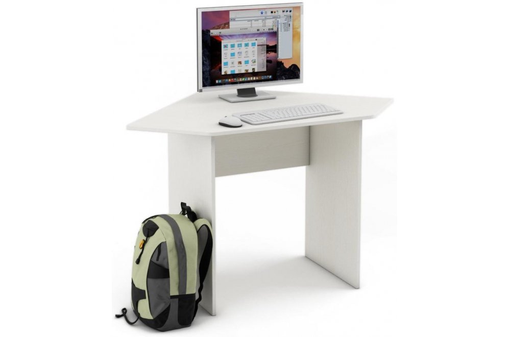 Письменный стол Лайт белый угловой