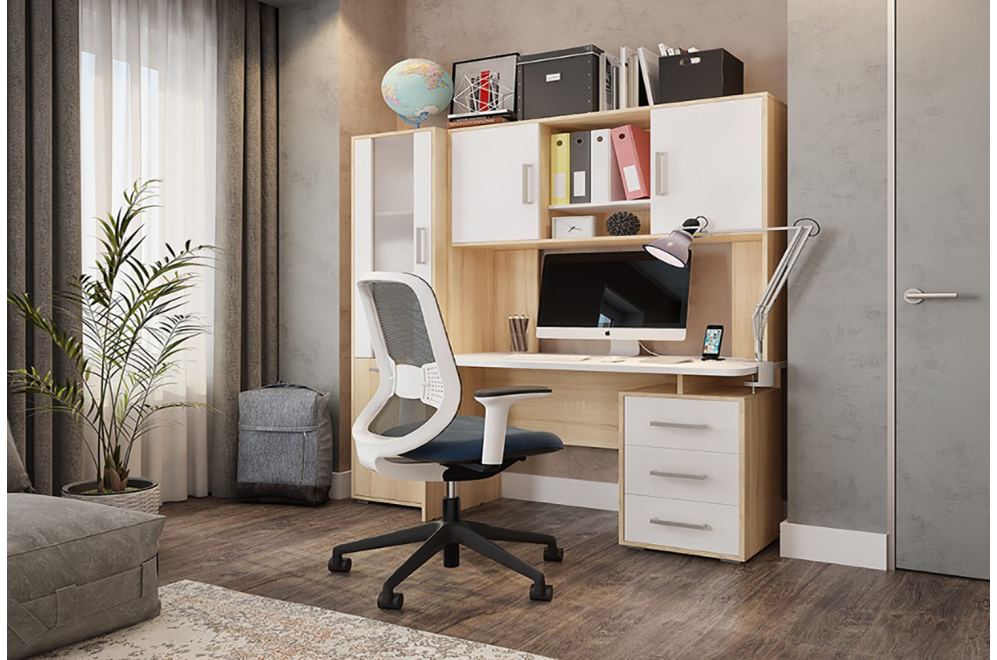 Письменный стол Лайт К3 дуб сонома / белый