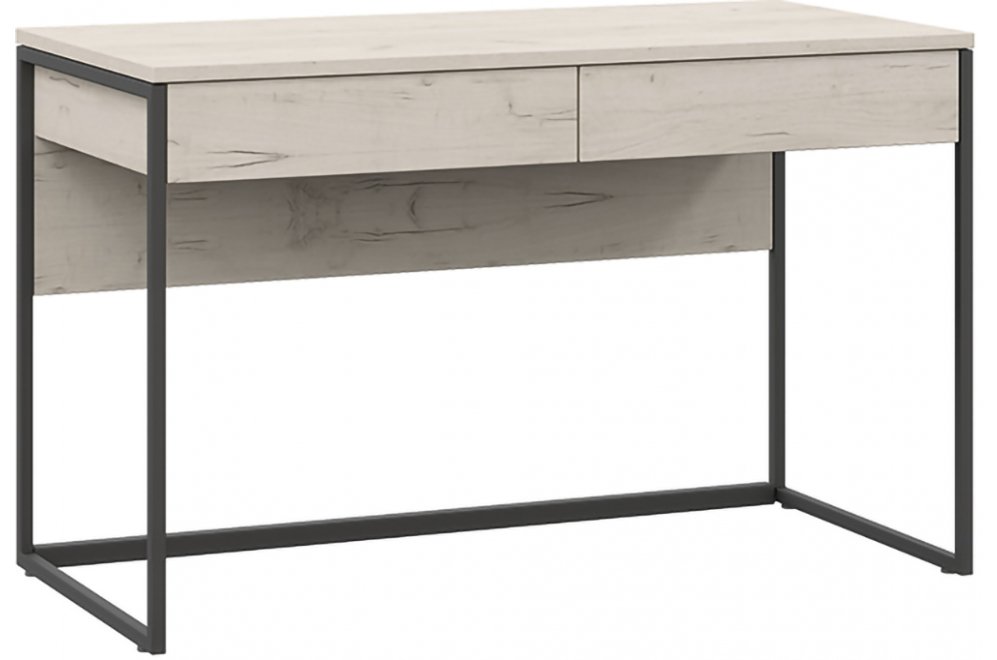 Письменный стол Лофт тип 2 черный / дуб крафт белый