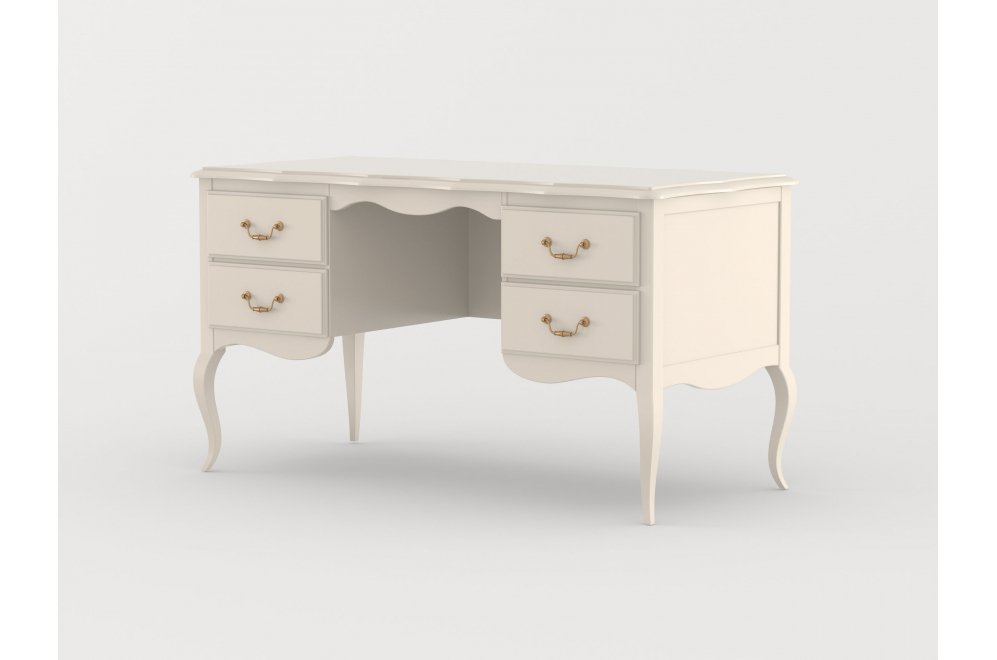 Письменный стол Малонн Ави белый двухтумбовый