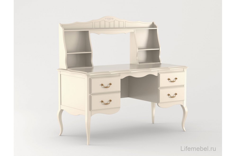 Письменный стол Малонн Ави белый двухтумбовый