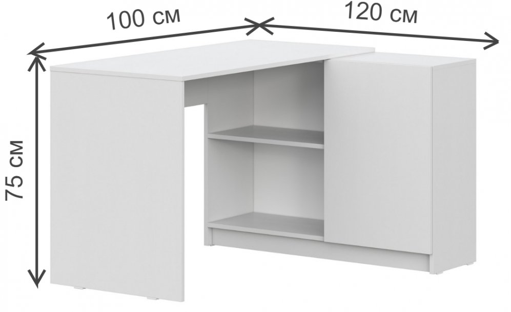 Письменный стол Майнд-03 белое дерево