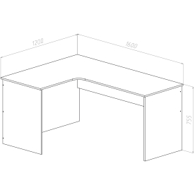 Письменный стол СПУ-П правый